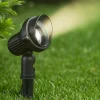 Faretti Da Esterno-Ideal Lux Faretto con picchetto da giardino terra pr1 small nero orientabile ip65