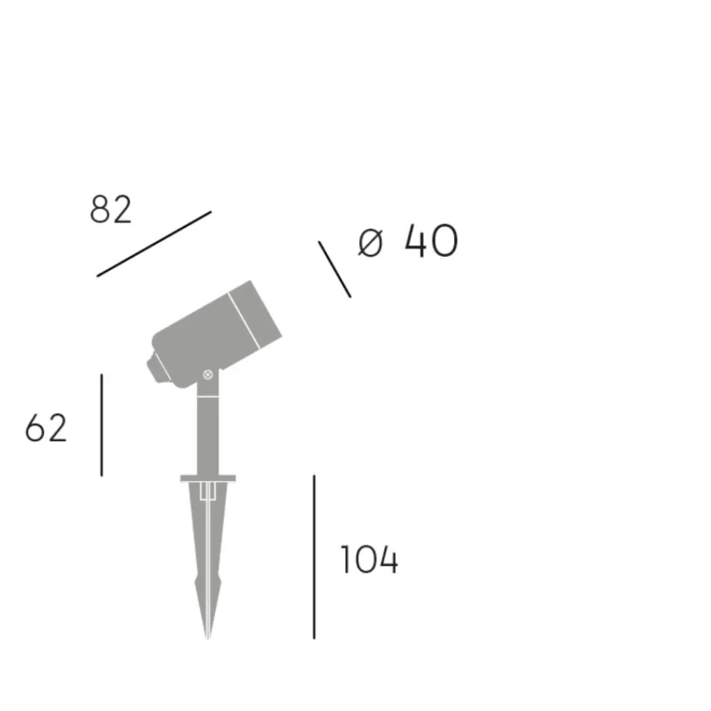 Faretti Da Esterno-Selezionato da Mazzolaluce Faretto con picchetto da giardino moderno corten led 5w 4000k ip65