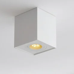 Faretti Da Soffitto-Selezionato da Mazzolaluce Faretto cubo a soffitto bianco orientabile