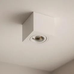 Faretti Da Soffitto-Selezionato da Mazzolaluce Faretto cubo da soffitto bianco orientabile