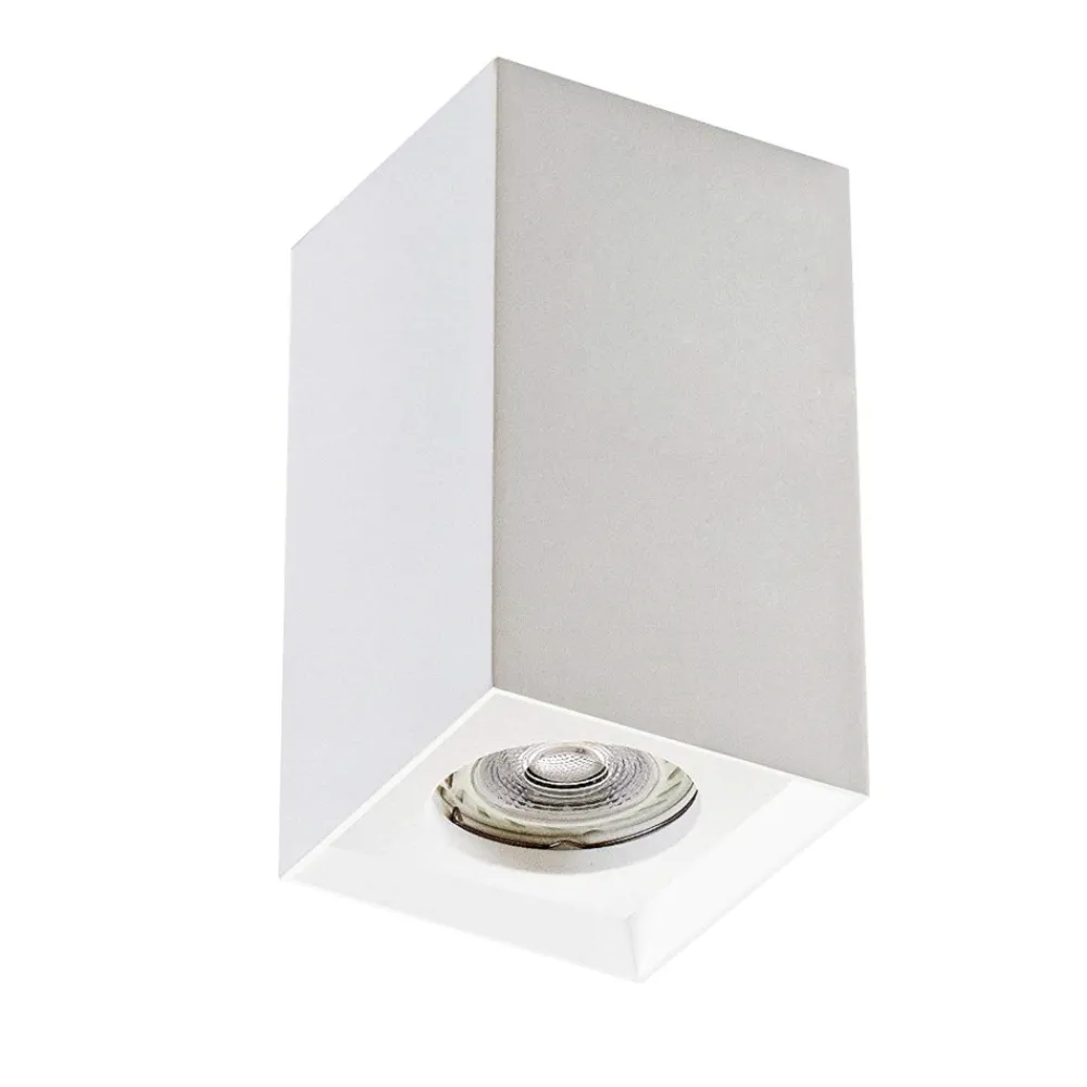 Faretti Da Soffitto-IsyLuce Faretto cubo da soffitto gesso bianco