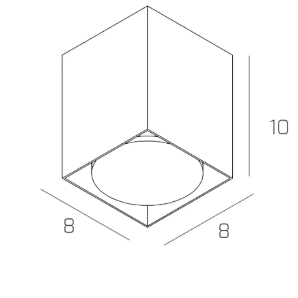 Faretti Da Soffitto-Top Light Faretto cubo da soffitto grigio toplight