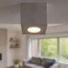 Faretti Da Soffitto-Selezionato da Mazzolaluce Faretto cubo da soffitto in cemento grigio per interno