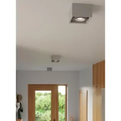 Faretti Da Soffitto-Selezionato da Mazzolaluce Faretto cubo da soffitto in cemento quadrata