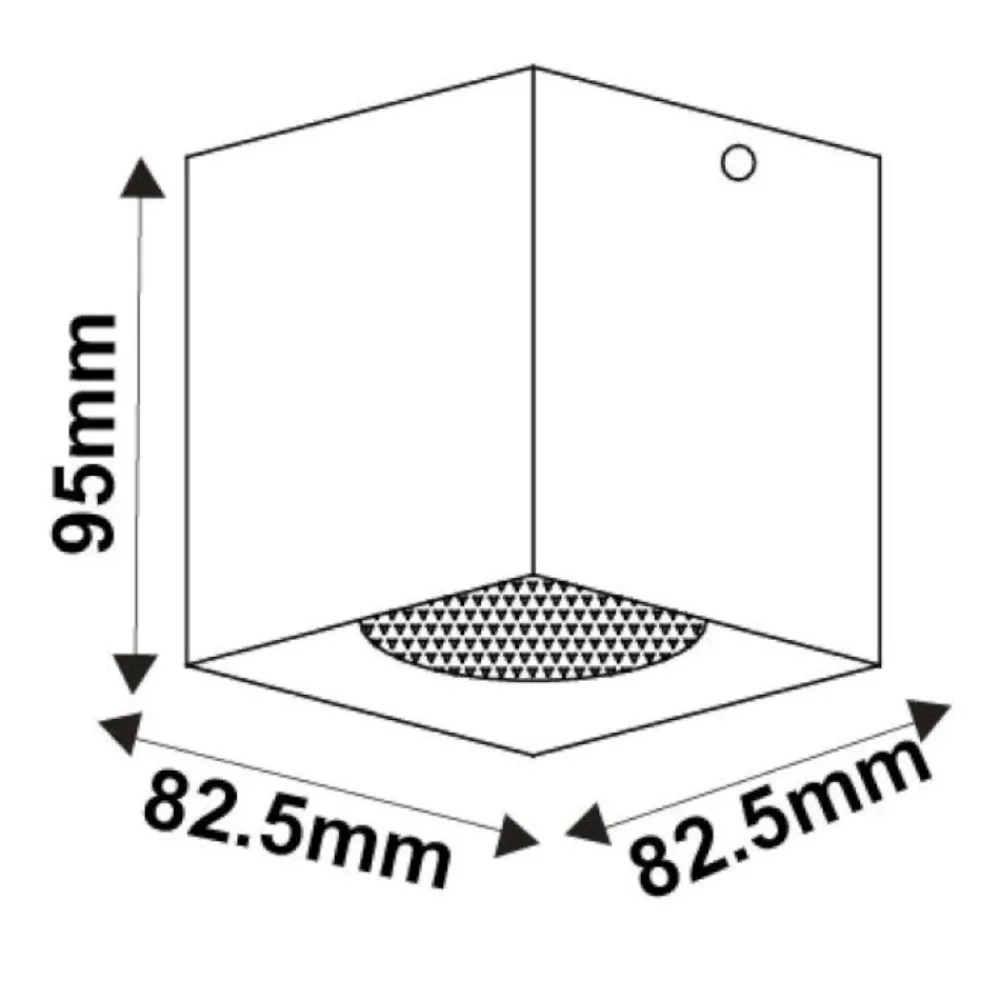 Faretti Da Soffitto-Selezionato da Mazzolaluce Faretto cubo da soffitto nero quadrato