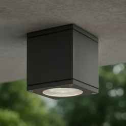 Faretti Da Esterno-Selezionato da Mazzolaluce Faretto cubo da soffitto per esterno antracite