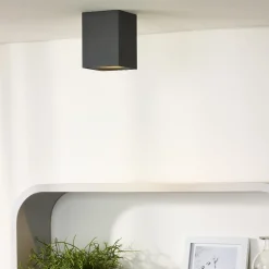 Faretti Da Soffitto-Selezionato da Mazzolaluce Faretto cubo da soffitto 4.5w 3000k dimmerabile grafite