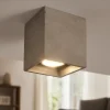 Faretti Da Soffitto-Selezionato da Mazzolaluce Faretto cubo di cemento da soffitto grigio fp