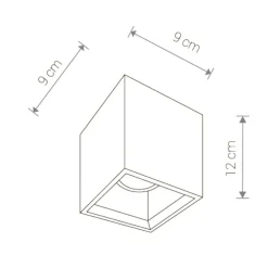 Faretti Da Soffitto-Selezionato da Mazzolaluce Faretto cubo di cemento da soffitto grigio fp
