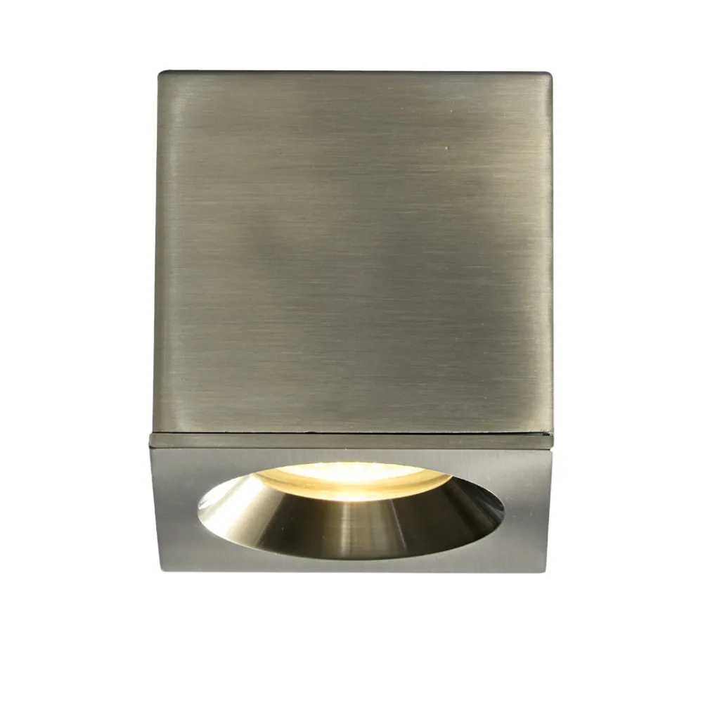 Faretti Da Esterno-Selezionato da Mazzolaluce Faretto cubo per esterno da soffitto ip54 grigio nickel