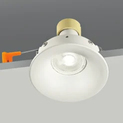 Faretti Da Incasso-IsyLuce Faretto da controsoffitto a incasso bianco rotondo