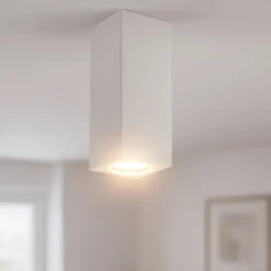Faretti Da Soffitto-Selezionato da Mazzolaluce Faretto da cucina gesso cristaly quadrato bianco per soffitto