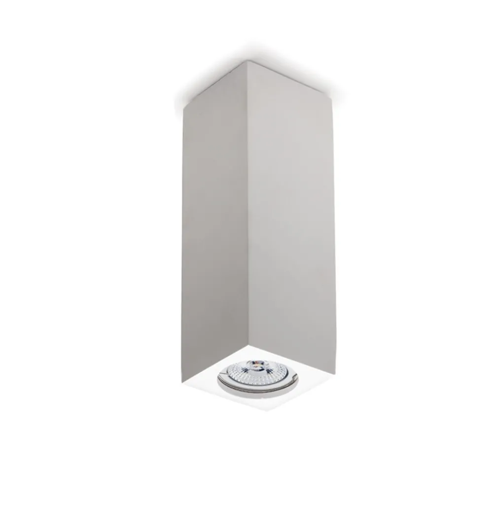 Faretti Da Soffitto-Selezionato da Mazzolaluce Faretto da cucina gesso cristaly quadrato bianco per soffitto