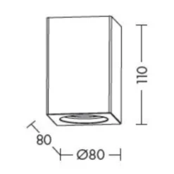 Faretti Da Soffitto-Selezionato da Mazzolaluce Faretto da cucina gu10 cubo di gesso bianco per interni