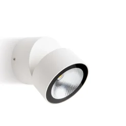 Faretti Da Esterno-Selezionato da Mazzolaluce Faretto da esterno a parete bianco luce led orientabile