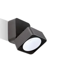 Faretti Da Esterno-Selezionato da Mazzolaluce Faretto da esterno a parete quadrato grafite led orientabile 7w 3000k