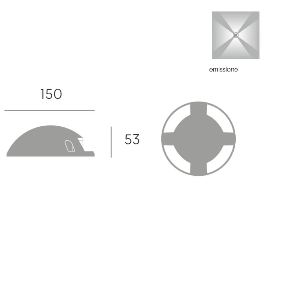 Faretti Da Esterno-Selezionato da Mazzolaluce Faretto da esterno a pavimento led 10w 4000k calpestabile grafite ip65