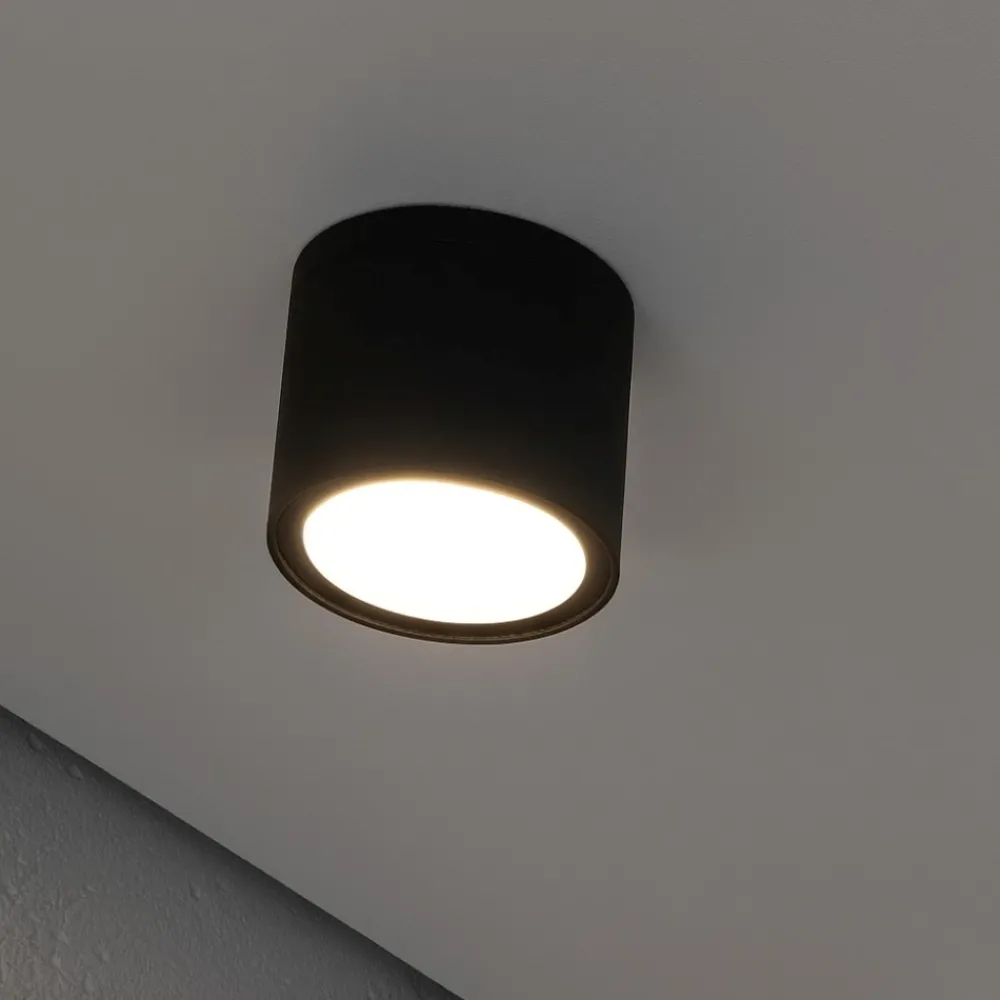 Faretti Da Esterno-Selezionato da Mazzolaluce Faretto da esterno a soffitto cilindro nero ip54