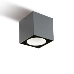 Faretti Da Esterno-Selezionato da Mazzolaluce Faretto da esterno a soffitto cubo grafite led 6w 4000k ip65