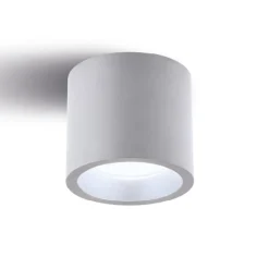 Faretti Da Esterno-Selezionato da Mazzolaluce Faretto da esterno a soffitto cilindro grigio led 12w 4000k ip65