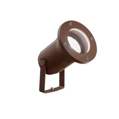 Faretti Da Esterno-IsyLuce Faretto da esterno giardino orientabile marrone corten