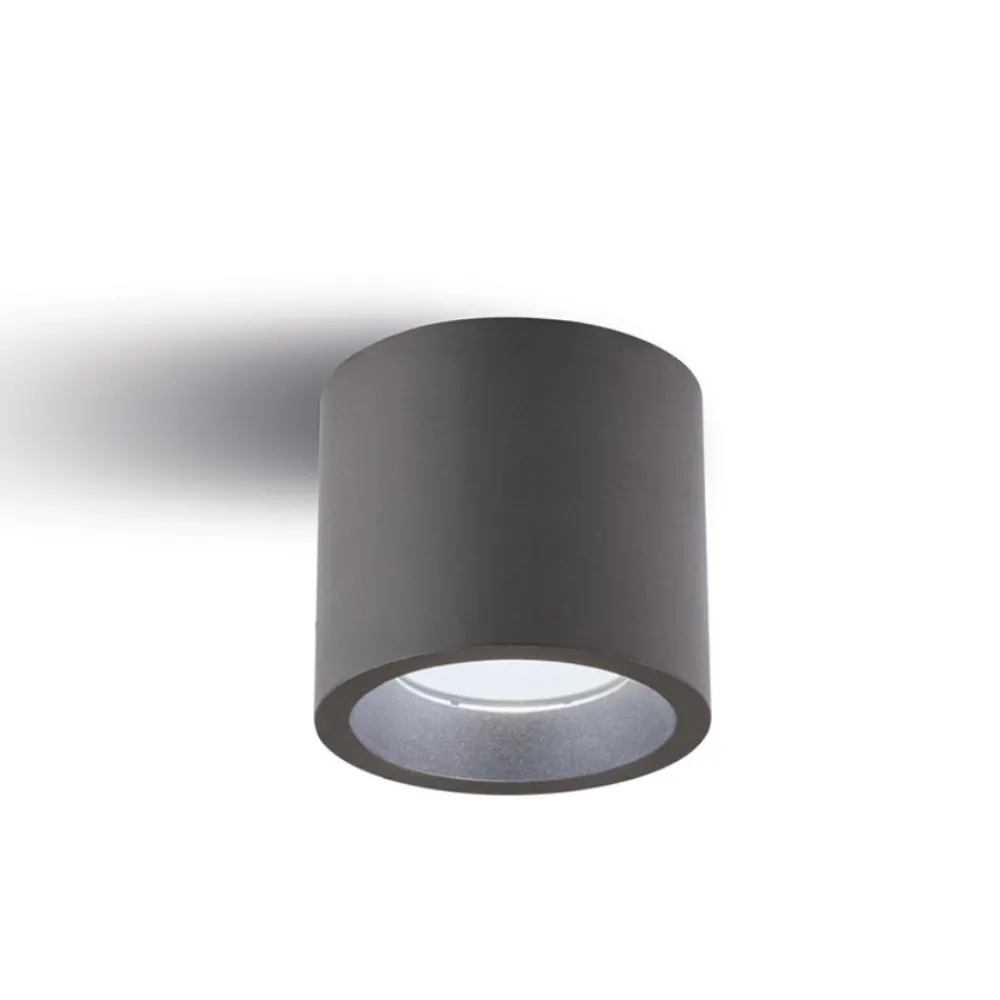 Faretti Da Esterno-Selezionato da Mazzolaluce Faretto da esterno grafite cilindro led 12w 4000k ip65