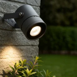 Faretti Da Esterno-Selezionato da Mazzolaluce Faretto da esterno grafite orientabile led 12w 3000k ip65