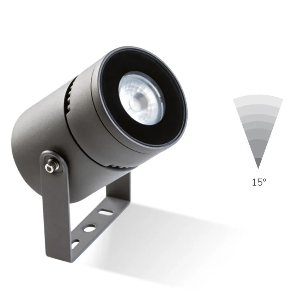 Faretti Da Esterno-Selezionato da Mazzolaluce Faretto da esterno grafite orientabile led 12w 3000k ip65