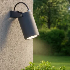 Faretti Da Esterno-Selezionato da Mazzolaluce Faretto da esterno grigio led 13w 3000k orientabile