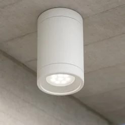 Faretti Da Esterno-Selezionato da Mazzolaluce Faretto da esterno led a soffitto ip44 cilindro bianco gu10 fp