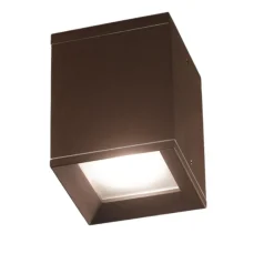 Faretti Da Esterno-IsyLuce Faretto da esterno led a soffitto cubo marrone