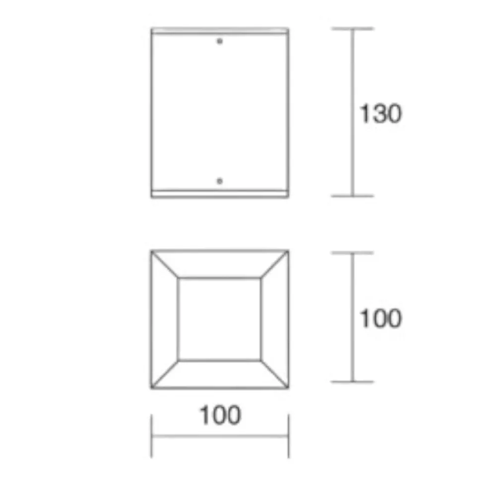 Faretti Da Esterno-IsyLuce Faretto da esterno led a soffitto cubo marrone