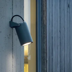 Faretti Da Esterno-Selezionato da Mazzolaluce Faretto da esterno led 13w 4000k cilindro grigio ip65