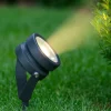 Faretti Da Esterno-Selezionato da Mazzolaluce Faretto da esterno nero con picchetto orientabile led 9w 3000k ottica 12