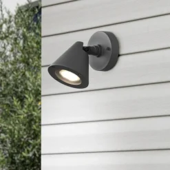 Faretti Da Esterno-Selezionato da Mazzolaluce Faretto da esterno orientabile antracite parete soffitto