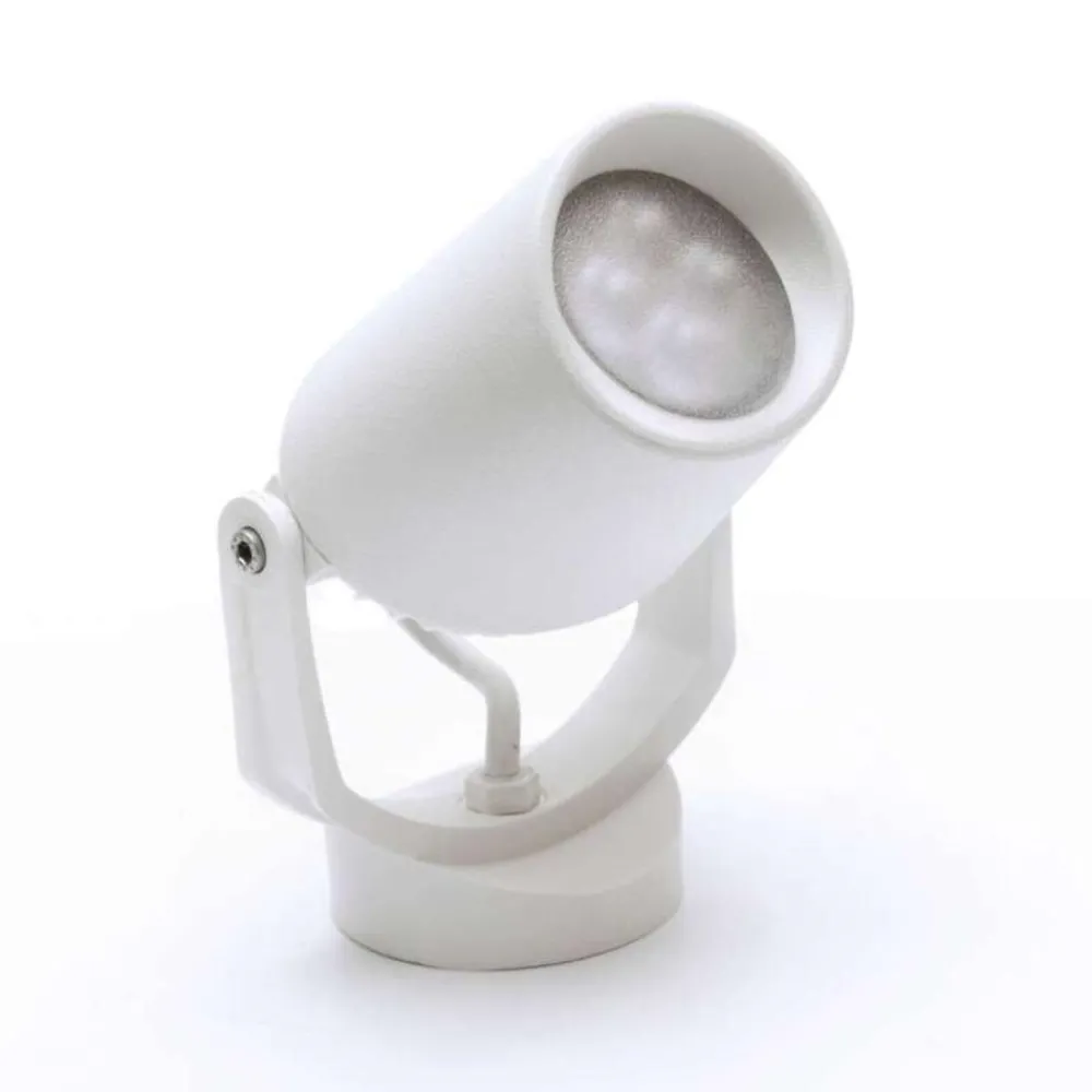 Faretti Da Esterno-Top Light Faretto da esterno orientabile bianco roma ip66