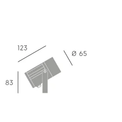 Faretti Da Esterno-Selezionato da Mazzolaluce Faretto da esterno orientabile nero led 12w 3000k ip65