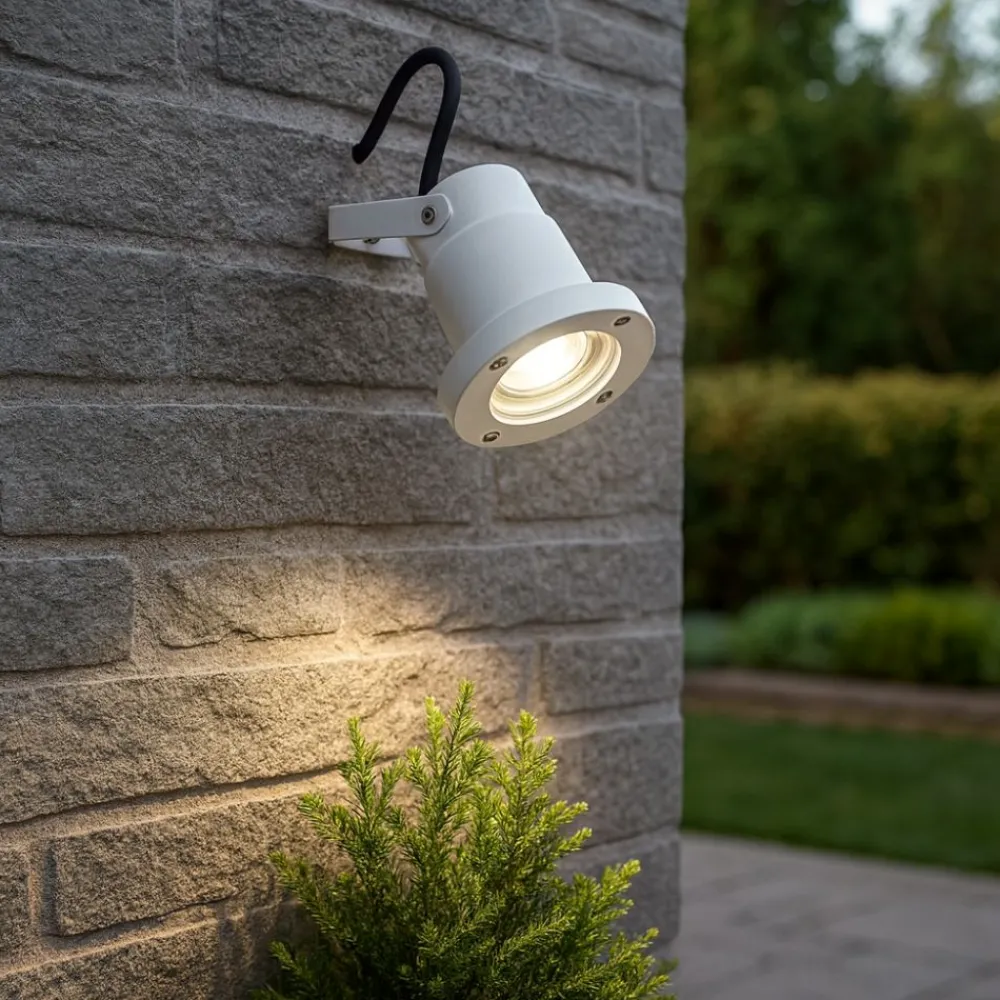 Faretti Da Esterno-IsyLuce Faretto da esterno orientabile bianco e-sea anti corrosione