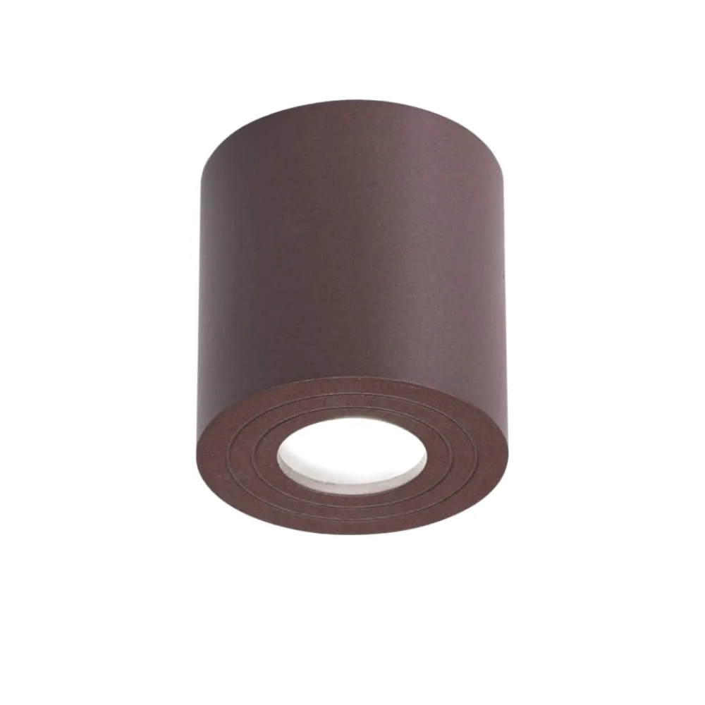 Faretti Da Esterno-Gea Luce Faretto da esterno per soffitto cilindro marrone