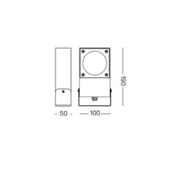 Faretti Da Esterno-Ideal Lux Faretto da esterno sirio pr1 bianco ip65 orientabile