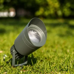 Faretti Da Esterno-Selezionato da Mazzolaluce Faretto da giardino con picchetto orientabile grigio