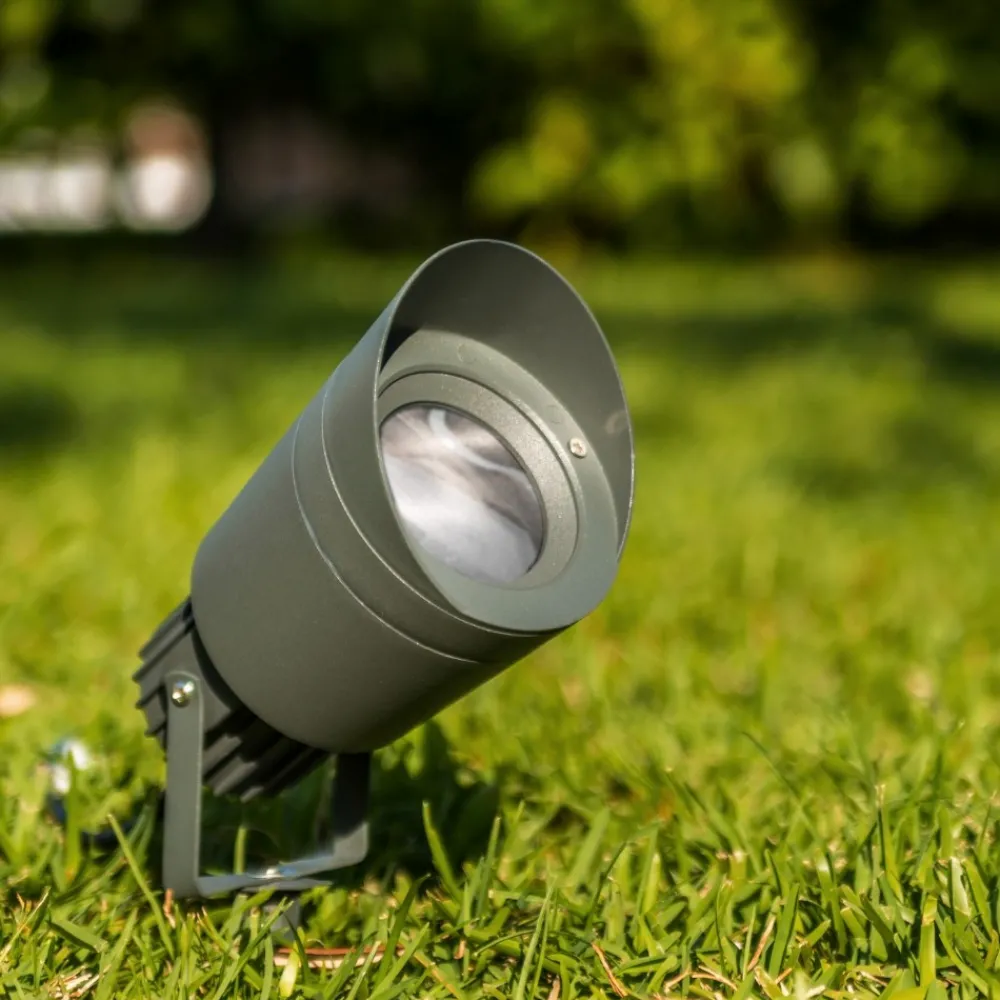 Faretti Da Esterno-Selezionato da Mazzolaluce Faretto da giardino con picchetto orientabile grigio