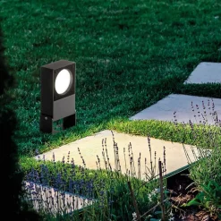 Faretti Da Esterno-Ideal Lux Faretto da giardino sirio pr1 nero ip65 orientabile