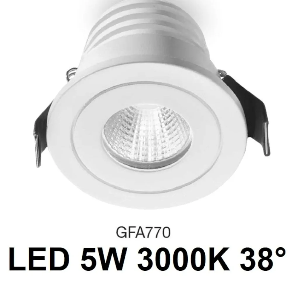 Faretti Da Incasso-Gea Luce Faretto da incasso a led 5w 3000k rotondo bianco alya
