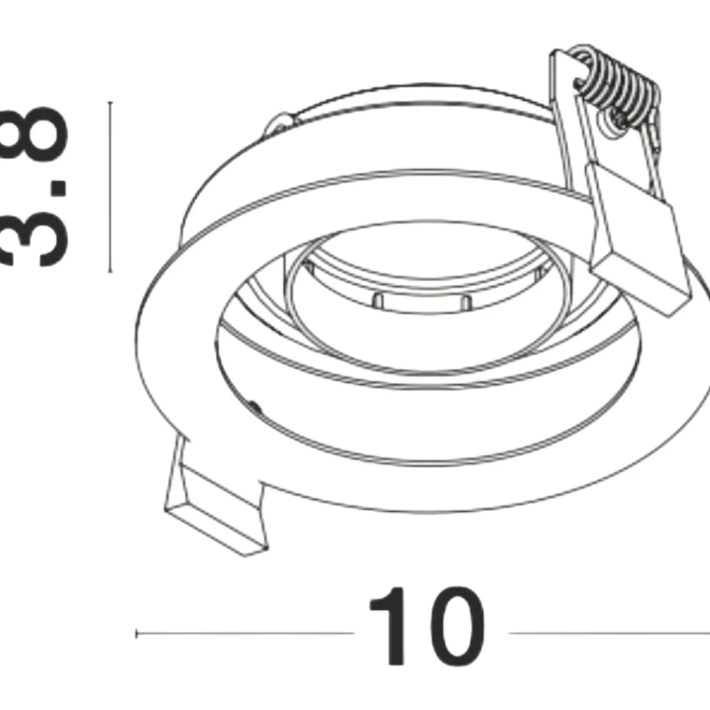 Faretti Da Incasso-Selezionato da Mazzolaluce Faretto da incasso a soffitto nero rotondo orientabile