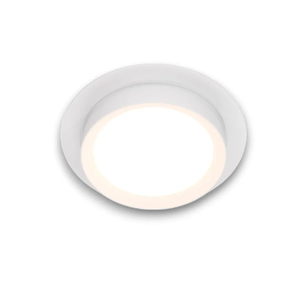 Faretti Da Incasso-Maytoni Faretto da incasso a soffitto hoop bianco rotondo gx53