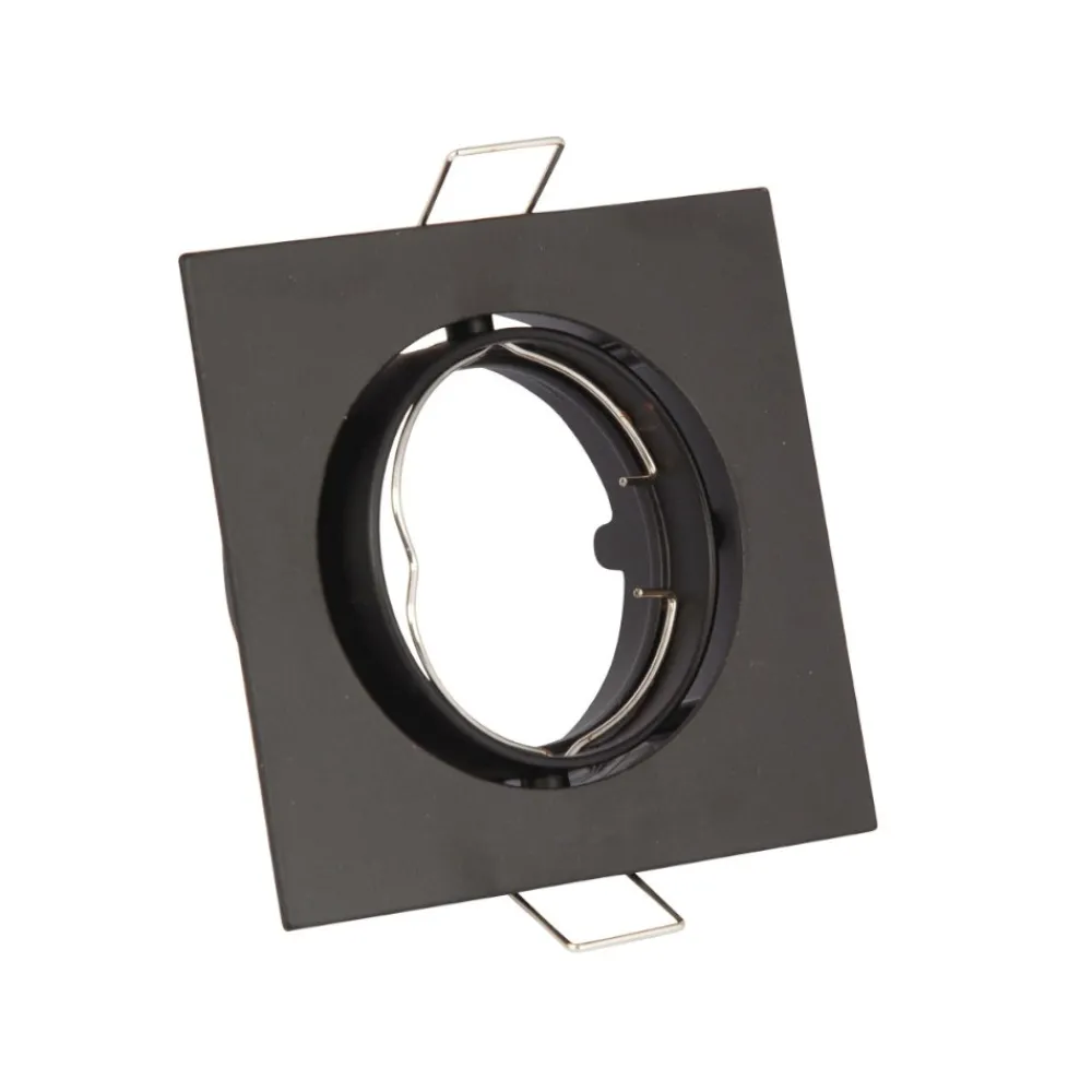 Faretti Da Incasso-Selezionato da Mazzolaluce Faretto da incasso a soffitto nero quadrato orientabile fp