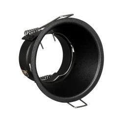 Faretti Da Incasso-Selezionato da Mazzolaluce Faretto da incasso a soffitto rotondo in metallo nero fp