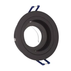 Faretti Da Incasso-Selezionato da Mazzolaluce Faretto da incasso a soffitto nero rotondo orientabile fp