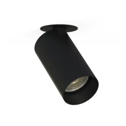 Faretti Da Incasso-Selezionato da Mazzolaluce Faretto da incasso a soffitto cilindro nero orientabile